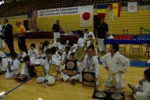 Congratulations to T., 10 Year Old White Belt Kumite, 2nd Place 10 Year Old White Belt Kata